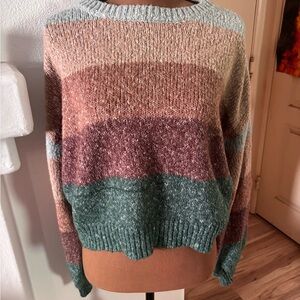 Jed Saltwater LUXE Multicolor Striped Sweater so soft size medium.
